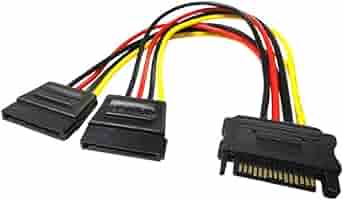 Amazon.co.jp: SATA 電源ケーブル 2分岐 二股電源ケーブル SATA